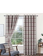 Hudson Check Eyelet Curtains Blue