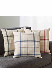 Hudson Check Cushion Covers Blue