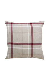 Hudson Check Filled Cushion Blue