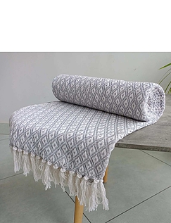 Eden Cotton Throw - Silver