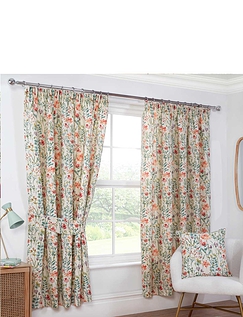 Amaryllis Lined Curtains Multi