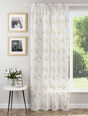 Oasis Embroidered Voile Panel NATURAL