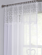 Louise Macrame Top Voile Panel Cream