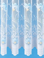 Bella Hand Painted Voile By the Yard Blue