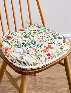 Amaryllis Kitchen Dining Chair Seat Pad Multi