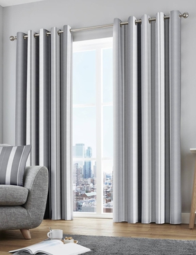 Whitworth Eyelet Lined Curtains Blue