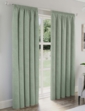 Dallas Total Blackout Weave Curtains Green