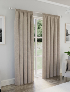 Dallas Total Blackout Weave Curtains Green