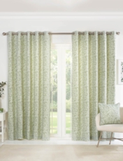 Sade Eyelet Lined Curtains Denim