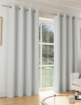 Tokyo Eyelet Thermal Velour Curtains Cream