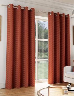 Tokyo Eyelet Thermal Velour Curtains Cream