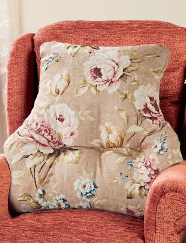 Floral Chenille Support Cushion
