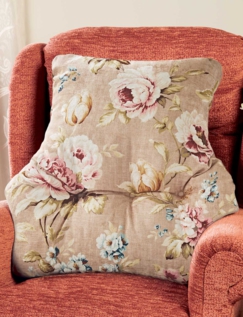 Floral Chenille Support Cushion Multi