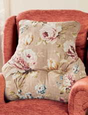 Floral Chenille Support Cushion Multi