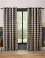 Everett Eyelet Curtains Grey