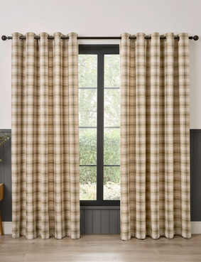 Everett Eyelet Curtains Grey