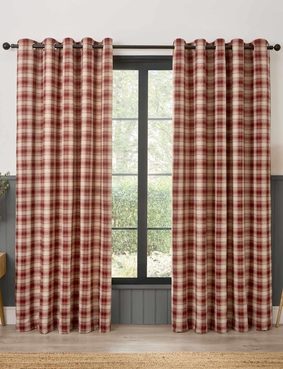 Everett Eyelet Curtains Grey