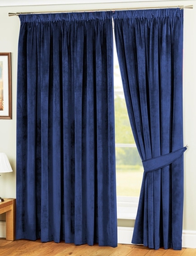 Lined Thermal Velour Curtains Gold