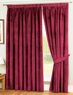 Lined Thermal Velour Curtains Gold