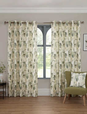 Bamford Lined Eyelet Curtains Cobalt