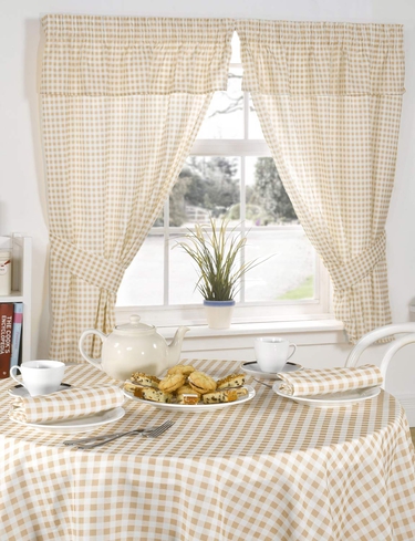 Molly Gingham Kitchen Curtain Set