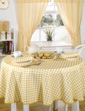 Molly Gingham Tablecloth Beige