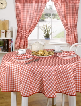 Molly Gingham Tablecloth Beige