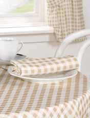 Molly Gingham Set of 4 Napkins Beige