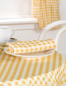 Molly Gingham Set of 4 Napkins Beige
