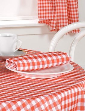 Molly Gingham Set of 4 Napkins Beige
