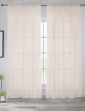 Plain Recycled Voile Panel Cream
