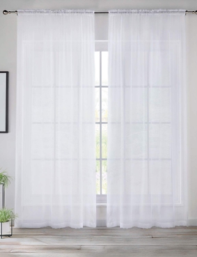Plain Recycled Voile Panel Cream