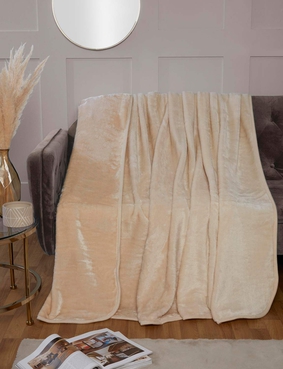 Faux Mink Blanket Throw Aubergine