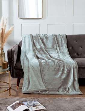 Faux Mink Blanket Throw Aubergine