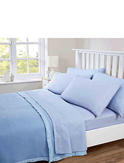 Plain Dyed Sheet Set Blue