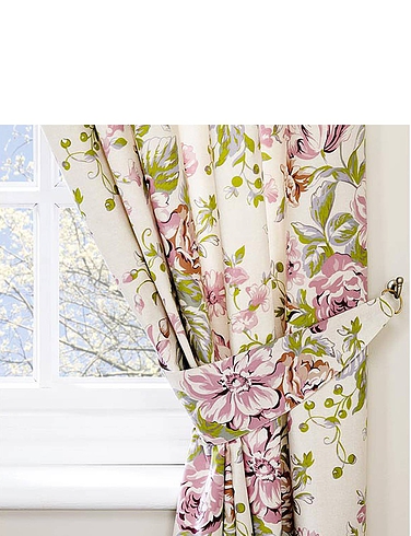 Rose Boutique Curtains With Free Tie Backs