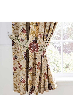 Galiana Collection Lined Curtains With Free Tie-Backs - MULTI