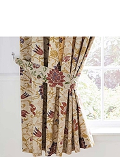 Galiana Collection Lined Curtains With Free Tie-Backs Multi