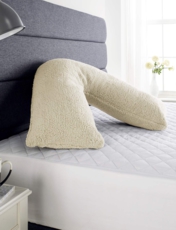 Downland Teddy Fleece V Pillow Blush Pink