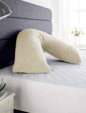 Downland Teddy Fleece V Pillow Blush Pink