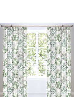 Emily Lined Curtains Green