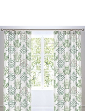 Emily Lined Curtains Green