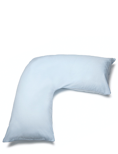 Superfine 200 Count Percale Poly Cotton V Pillowcase Blue