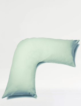 Belledorm Superfine 200 Count Percale Poly Cotton V Pillowcase Blue