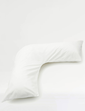 Belledorm Superfine 200 Count Percale Poly Cotton V Pillowcase Blue