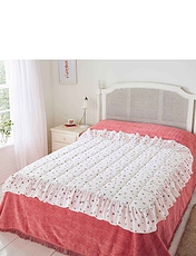 Rosebud Eiderdown Style Quilt Pink