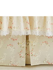 Vantona Charlotte Fitted Valance Sheet Cream