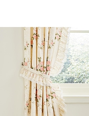 Vantona Charlotte Lined Curtains Cream