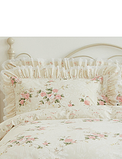 Vantona Charlotte Frilled and Laced Pillowcases Cream