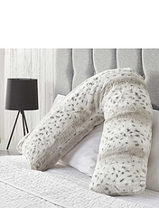 Downland Snow Leopard V Pillow Cream